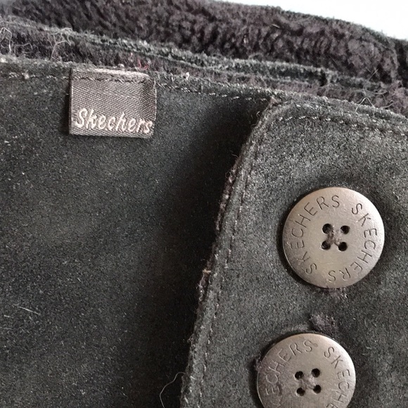 Skechers Australia black suede black faux sherpa outerwear winter boots size 8.5 - Picture 2 of 16